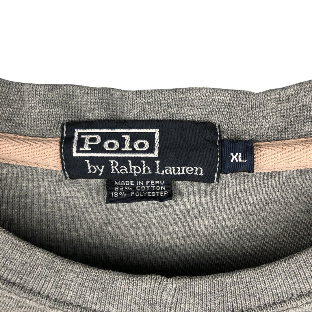 Ralph Lauren POLO by Ralph Lauren Stars and Stripes Logo Sweatshirt, Made in Peru, Men's XL cotton gray type Vintage Second Hand