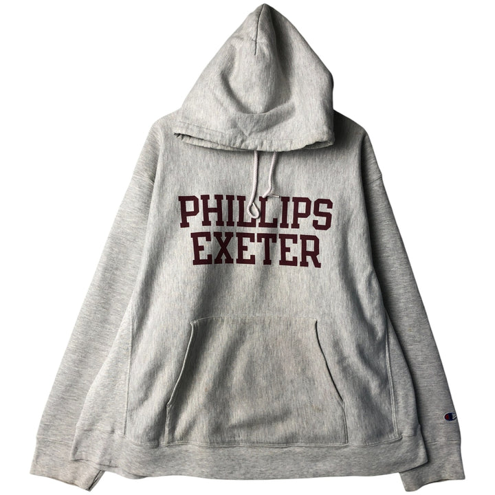 2000'S Champion College Sweatshirt Pullover Hoodie, Men's XL cotton gray type Vintage Second Hand