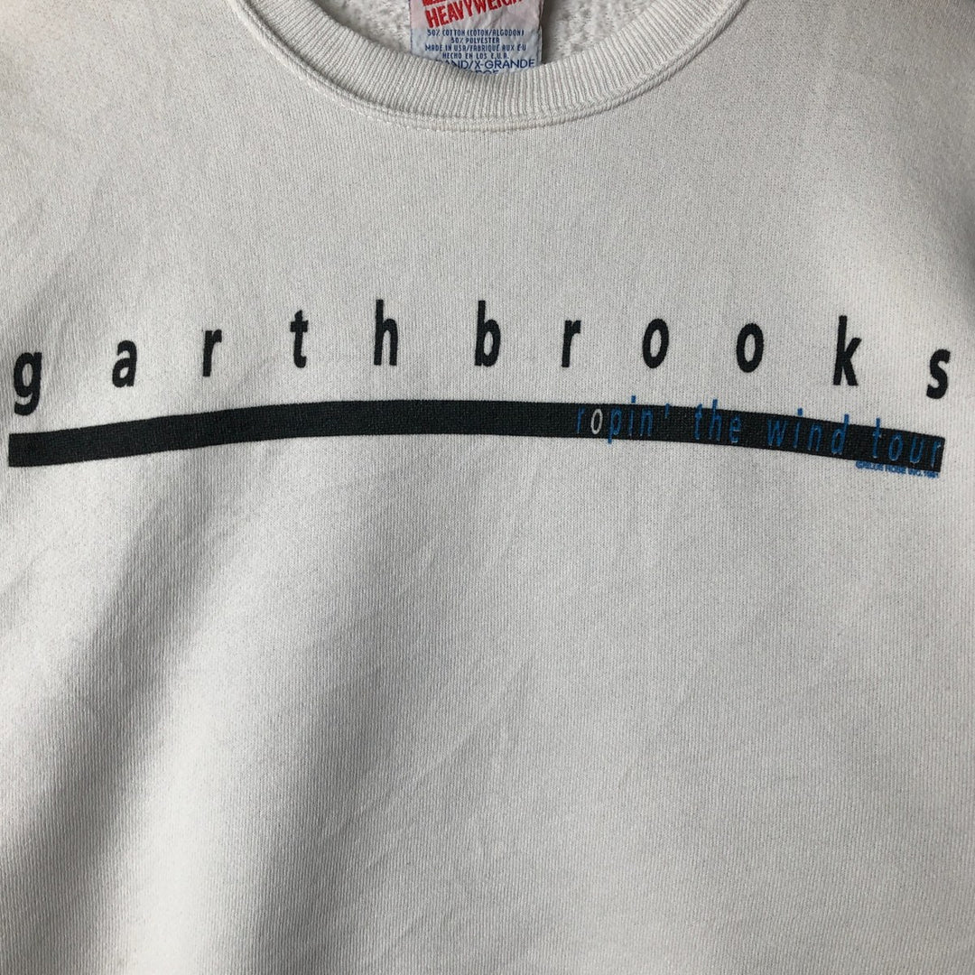 Vintage 90'S Hanes Garth Brooks Shameless band sweatshirt, Made in USA, Men's XL cotton white type Vintage Second Hand