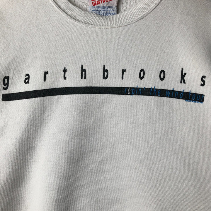 Vintage 90'S Hanes Garth Brooks Shameless band sweatshirt, Made in USA, Men's XL cotton white type Vintage Second Hand