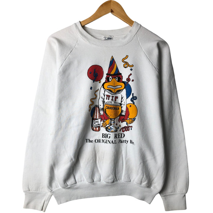 Vintage printed sweatshirt, made in the USA, size L, men's size L cotton white type Vintage Second Hand