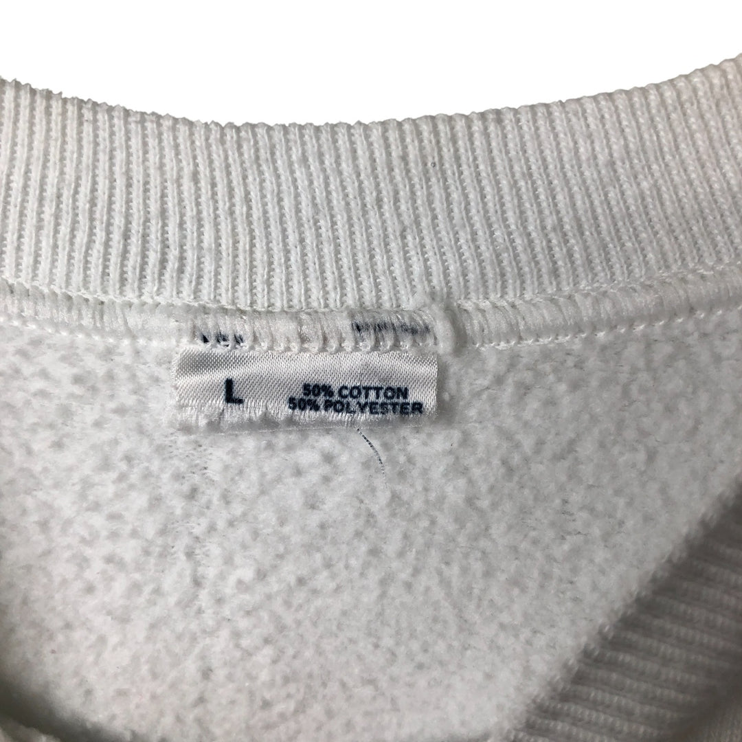 Vintage printed sweatshirt, made in the USA, size L, men's size L cotton white type Vintage Second Hand