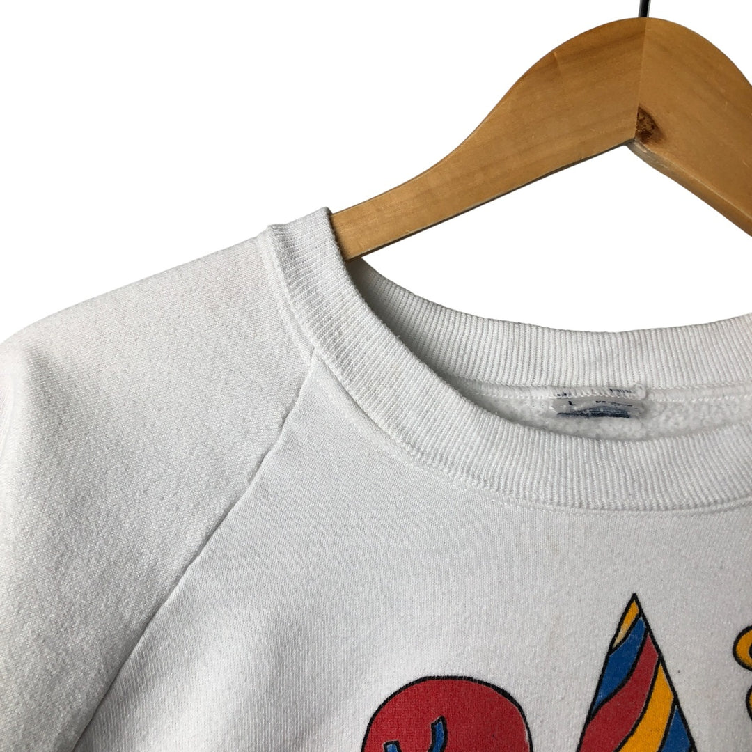 Vintage printed sweatshirt, made in the USA, size L, men's size L cotton white type Vintage Second Hand