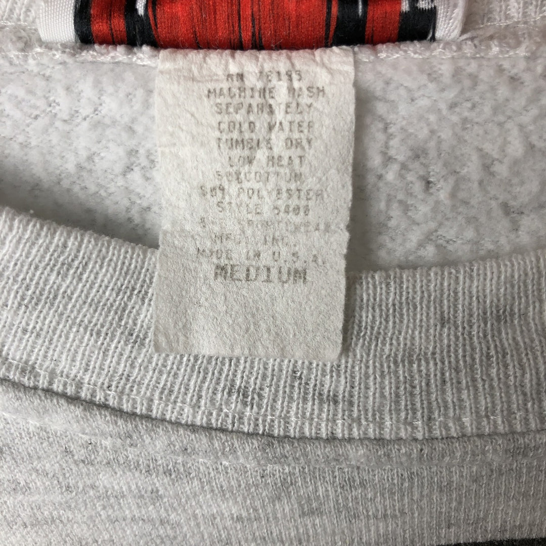Vintage 90'S MONIQUE SPORT printed sweatshirt, made in the USA, size M, men's cotton gray type Vintage Second Hand