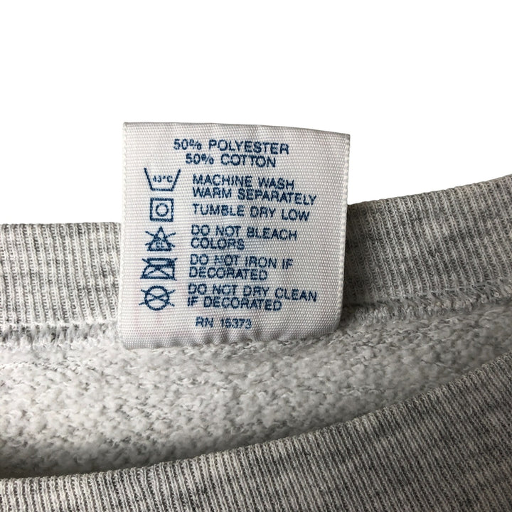 Vintage 90'S Delta floral print sweatshirt, made in the USA, size L, men's cotton gray type Vintage Second Hand