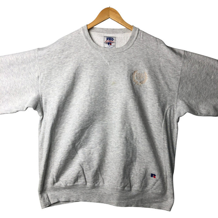 90'S Russell PRO COTTON sweatshirt, sweatshirt, made in USA, men's XL size, vintage cotton gray type Vintage Second Hand