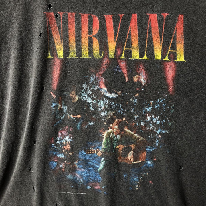 NIRVANA Nirvana Band T-shirt, Band T, Men's XL size cotton Charcoal Vintage Second Hand