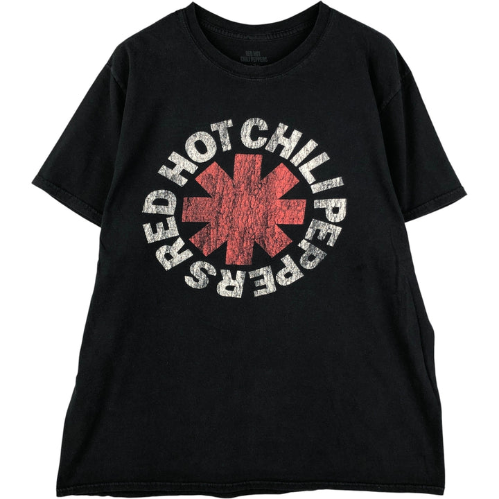 RED HOT CHILI PEPPERS Red Hot Chili Peppers Band T-shirt Band T Men's L size cotton black type Vintage Second Hand