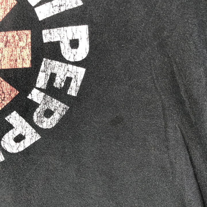 RED HOT CHILI PEPPERS Red Hot Chili Peppers Band T-shirt Band T Men's L size cotton black type Vintage Second Hand