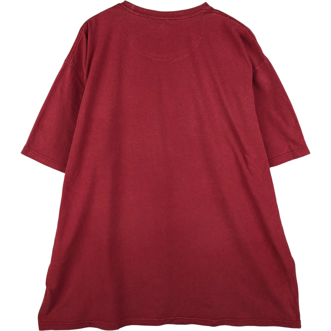 BAY ISLAND RAGE AGAINST THE MACHINE Skull Pattern Band T-Shirt, Men's XXL cotton red type Vintage Second Hand