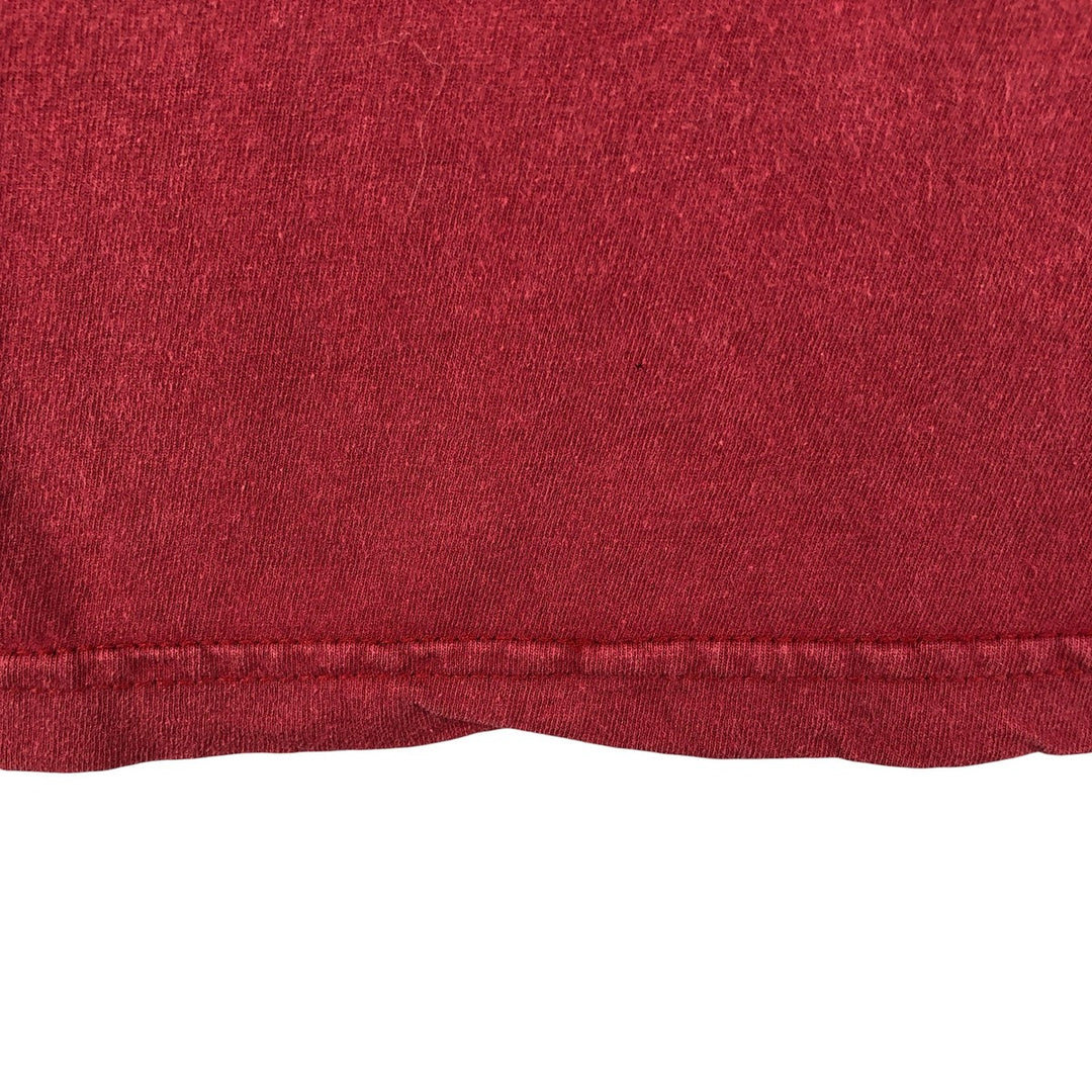 BAY ISLAND RAGE AGAINST THE MACHINE Skull Pattern Band T-Shirt, Men's XXL cotton red type Vintage Second Hand