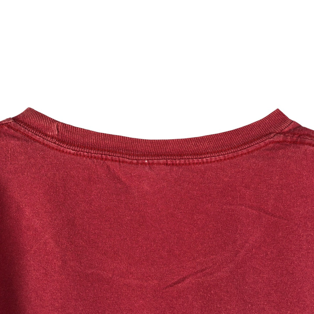 BAY ISLAND RAGE AGAINST THE MACHINE Skull Pattern Band T-Shirt, Men's XXL cotton red type Vintage Second Hand