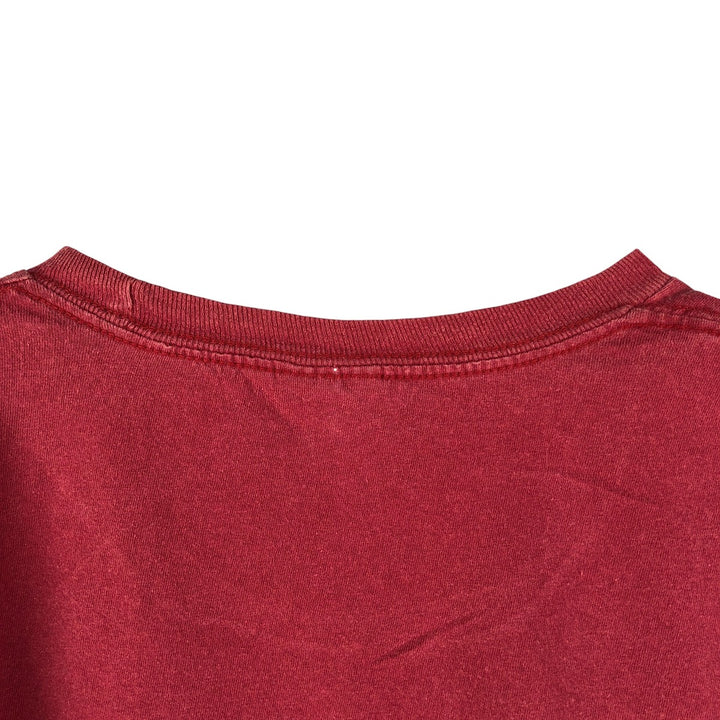 BAY ISLAND RAGE AGAINST THE MACHINE Skull Pattern Band T-Shirt, Men's XXL cotton red type Vintage Second Hand