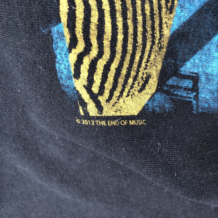 KURT COBAIN band T-shirt, men's size L cotton black type Vintage Second Hand