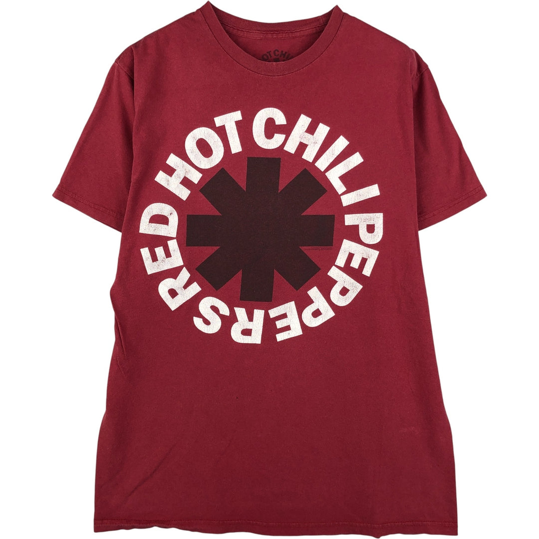 RED HOT CHILI PEPPERS Red Hot Chili Peppers Band T-shirt Band T Men's L size cotton red type Vintage Second Hand
