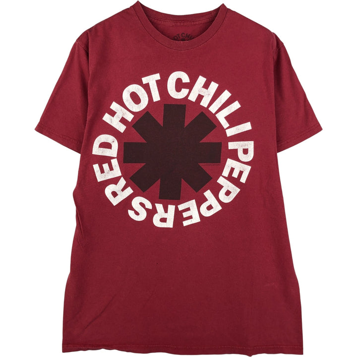 RED HOT CHILI PEPPERS Red Hot Chili Peppers Band T-shirt Band T Men's L size cotton red type Vintage Second Hand