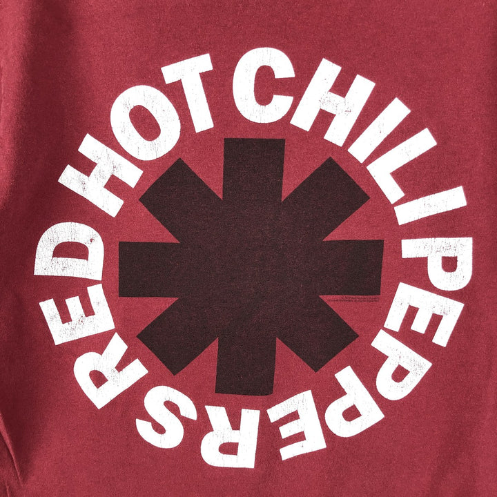 RED HOT CHILI PEPPERS Red Hot Chili Peppers Band T-shirt Band T Men's L size cotton red type Vintage Second Hand