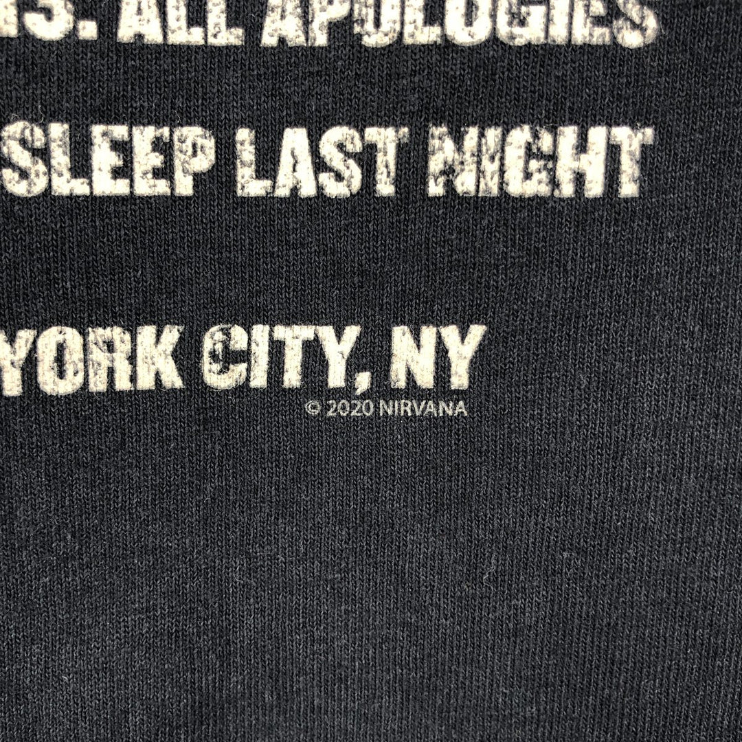 NIRVANA Band T-Shirt, Made in USA, Men's Size Medium cotton black type Vintage Second Hand