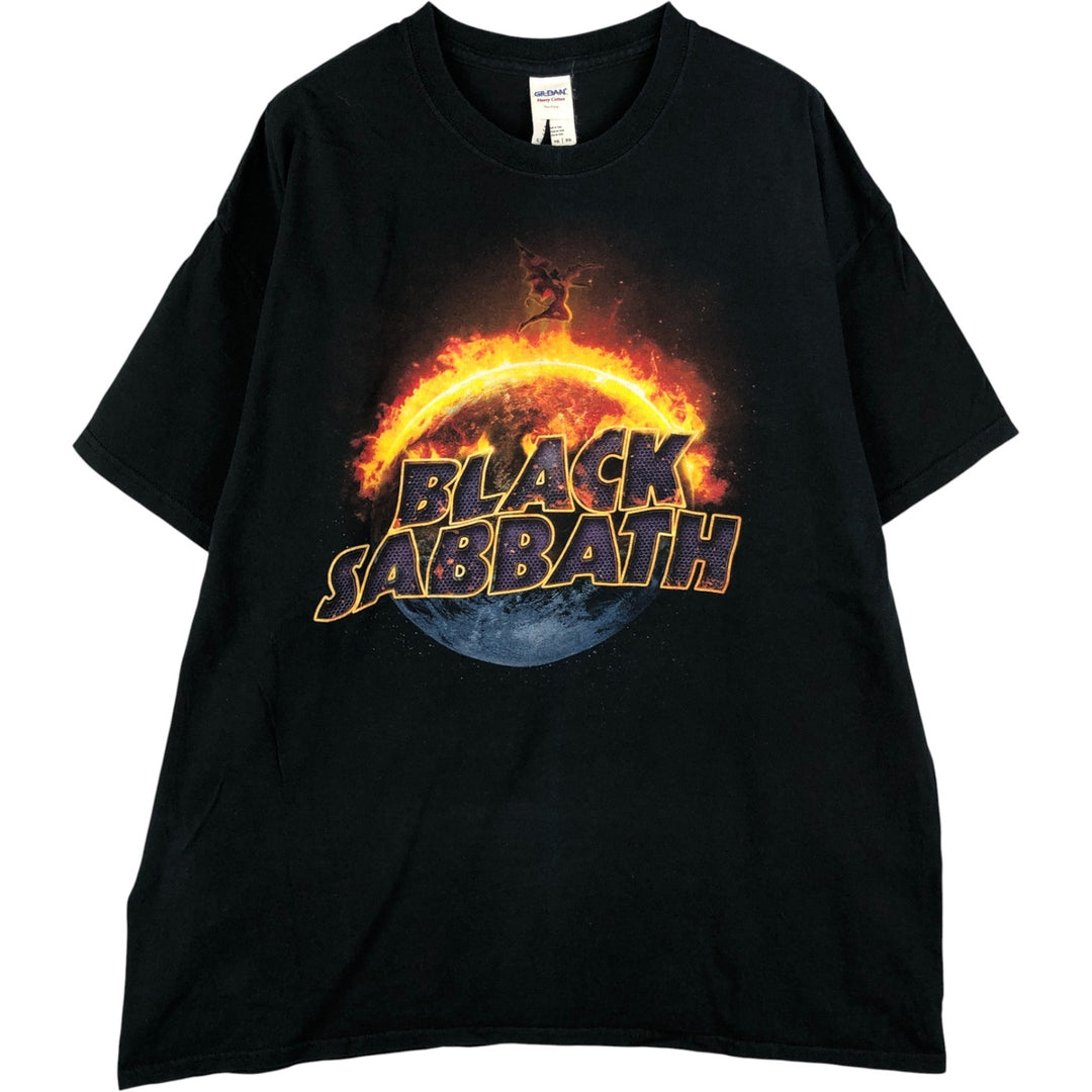 Gildan Black Sabbath Band T-Shirt, Men's XL cotton navy blue type Vintage Second Hand