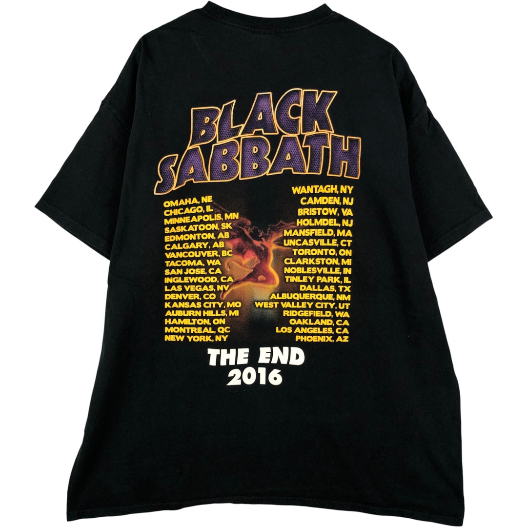 Gildan Black Sabbath Band T-Shirt, Men's XL cotton navy blue type Vintage Second Hand