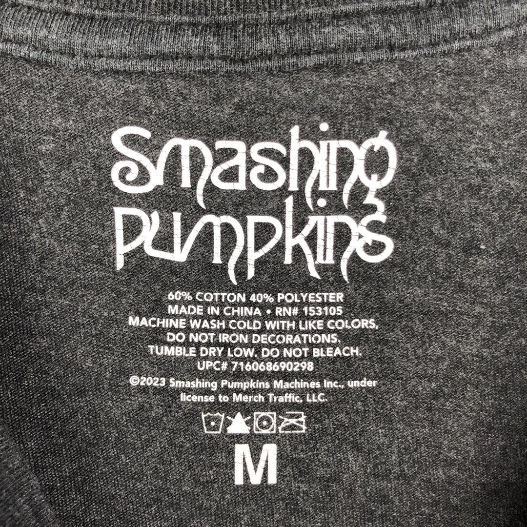 THE SMASHING PUMPKINS Smashing Pumpkins Band T-shirt Band T Men's M equivalent cotton black type Vintage Second Hand