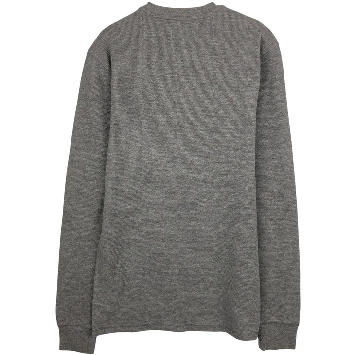 Ralph Lauren POLO RALPH LAUREN SLEEPWEAR Thermal Long T-Shirt, Waffle, Men's Size Small cotton gray type Vintage Second Hand