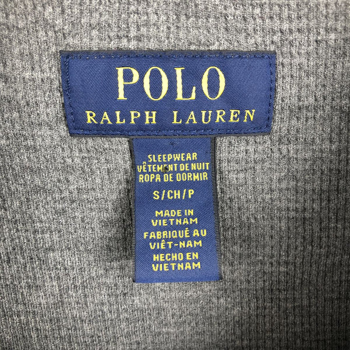 Ralph Lauren POLO RALPH LAUREN SLEEPWEAR Thermal Long T-Shirt, Waffle, Men's Size Small cotton gray type Vintage Second Hand