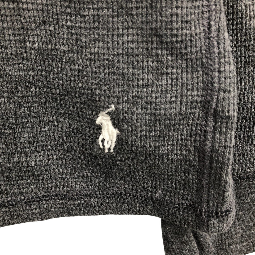 Ralph Lauren POLO RALPH LAUREN SLEEPWEAR Thermal Long T-Shirt, Waffle, Men's Size Small cotton gray type Vintage Second Hand