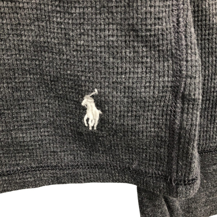 Ralph Lauren POLO RALPH LAUREN SLEEPWEAR Thermal Long T-Shirt, Waffle, Men's Size Small cotton gray type Vintage Second Hand