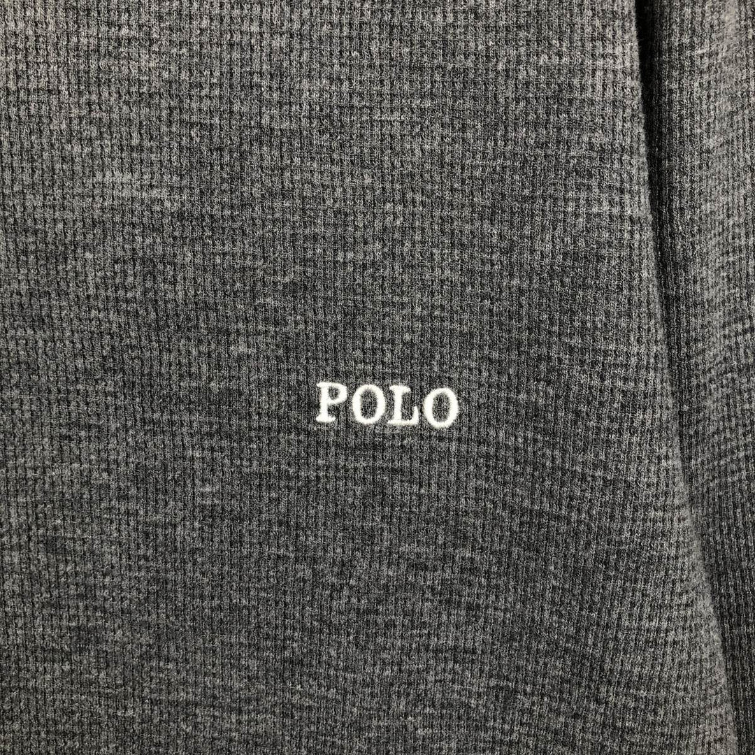 Ralph Lauren POLO RALPH LAUREN SLEEPWEAR Thermal Long T-Shirt, Waffle, Men's Size Small cotton gray type Vintage Second Hand