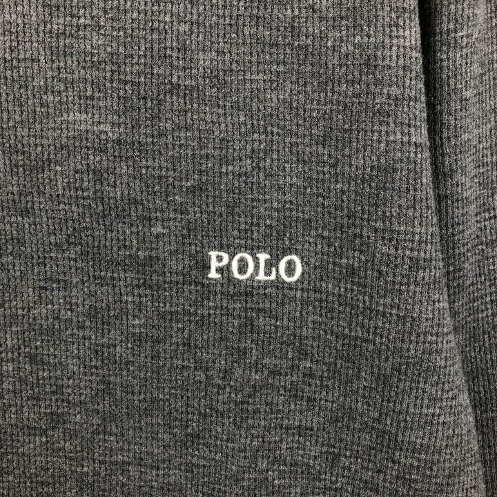 Ralph Lauren POLO RALPH LAUREN SLEEPWEAR Thermal Long T-Shirt, Waffle, Men's Size Small cotton gray type Vintage Second Hand