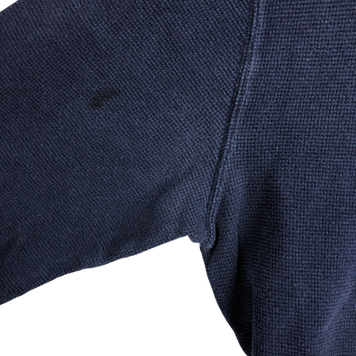 Ralph Lauren POLO RALPH LAUREN Thermal Ron T Waffle Men's L size cotton navy blue type Vintage Second Hand