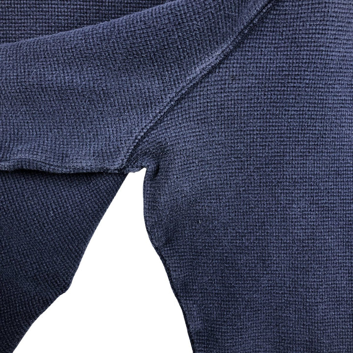 Ralph Lauren POLO RALPH LAUREN Thermal Ron T Waffle Men's L size cotton navy blue type Vintage Second Hand