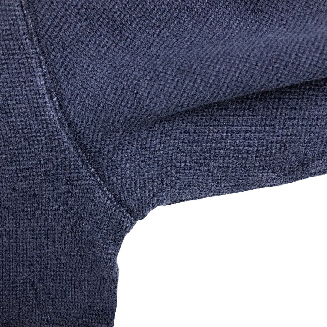 Ralph Lauren POLO RALPH LAUREN Thermal Ron T Waffle Men's L size cotton navy blue type Vintage Second Hand