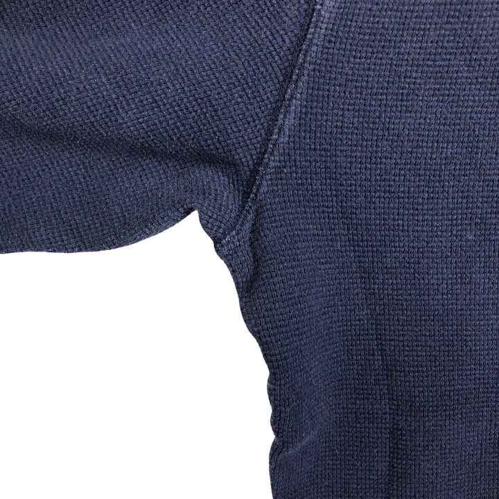 Ralph Lauren POLO RALPH LAUREN Thermal Ron T Waffle Men's L size cotton navy blue type Vintage Second Hand