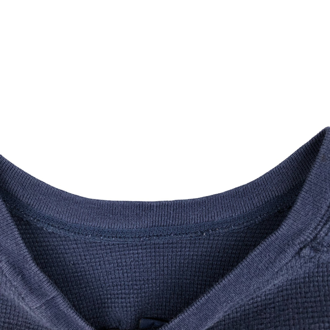 Ralph Lauren POLO RALPH LAUREN Thermal Ron T Waffle Men's L size cotton navy blue type Vintage Second Hand
