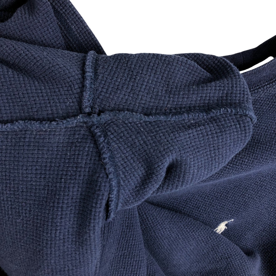 Ralph Lauren POLO RALPH LAUREN Thermal Ron T Waffle Men's L size cotton navy blue type Vintage Second Hand