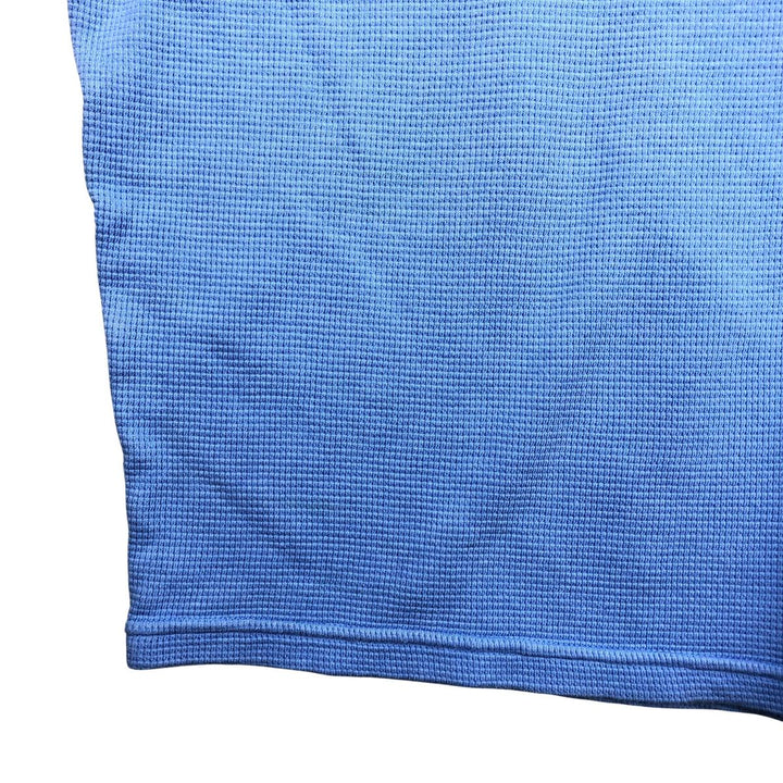 Ralph Lauren POLO RALPH LAUREN Thermal Ron T Waffle Men's L size cotton Blue type light blue Vintage Second Hand