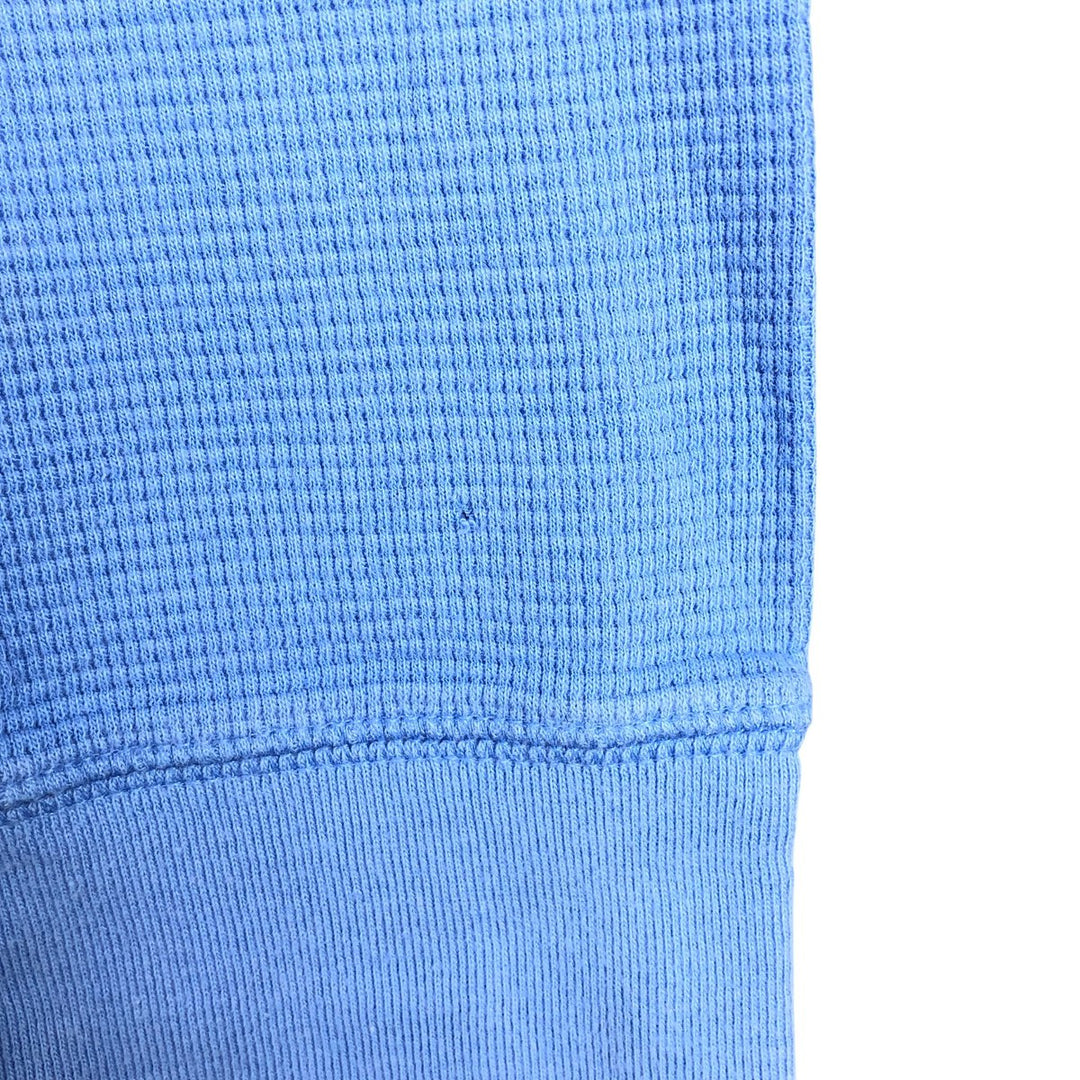 Ralph Lauren POLO RALPH LAUREN Thermal Ron T Waffle Men's L size cotton Blue type light blue Vintage Second Hand
