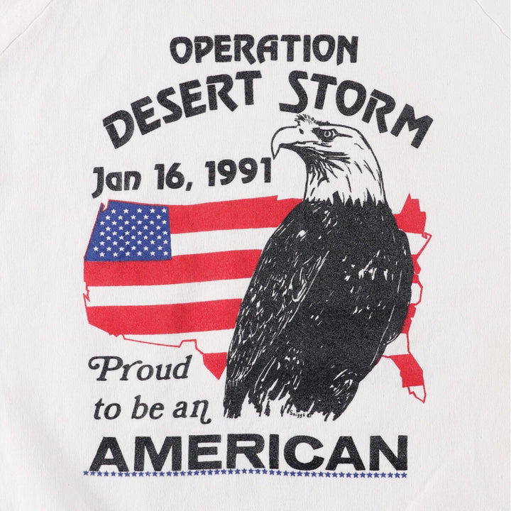Vintage 1980'S FRUIT OF THE LOOM eagle print sweatshirt, made in the USA, men's size XL cotton white type Vintage Second Hand