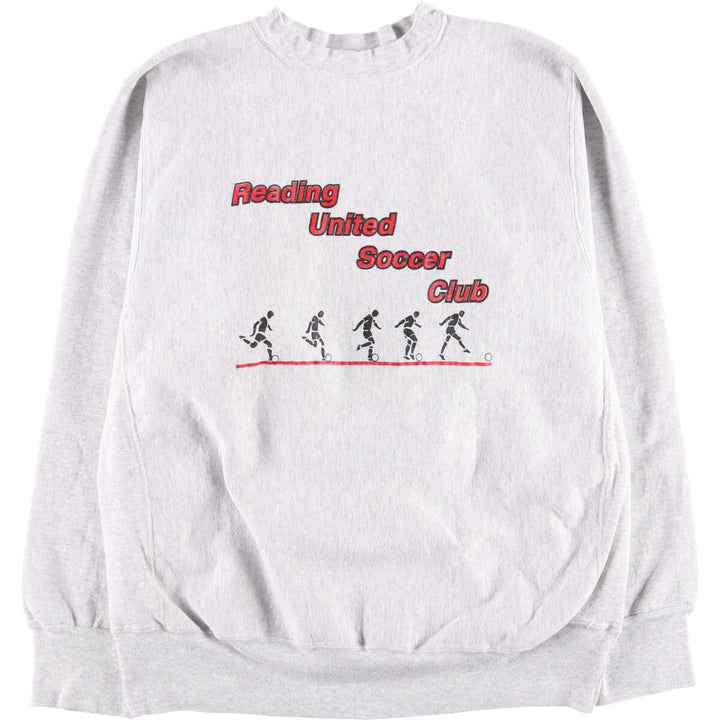 Vintage 90'S MEDALLION print sweatshirt, Made in USA, Men's XL cotton gray type Vintage Second Hand