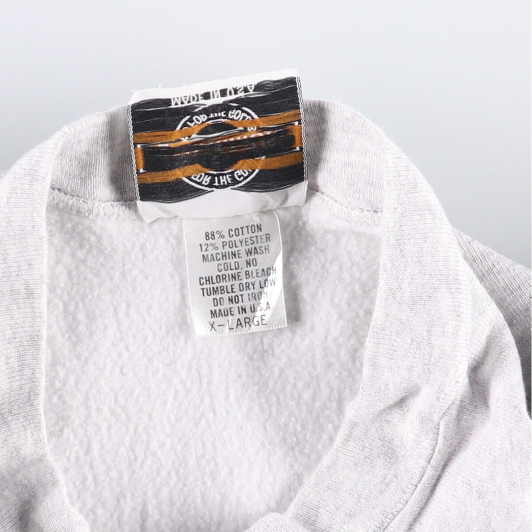 Vintage 90'S MEDALLION print sweatshirt, Made in USA, Men's XL cotton gray type Vintage Second Hand