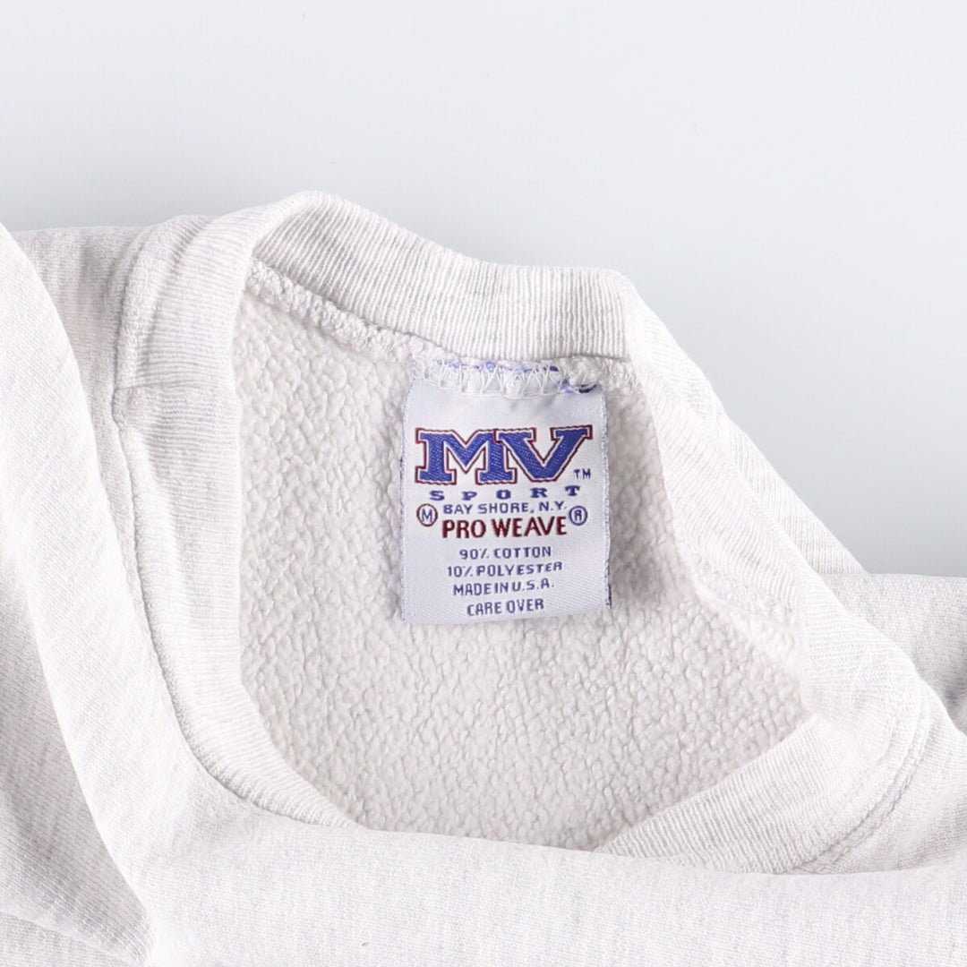 Vintage 90'S MV SPORT PRO WEAVE sweatshirt, Made in USA, Men's Size Medium cotton gray type Vintage Second Hand