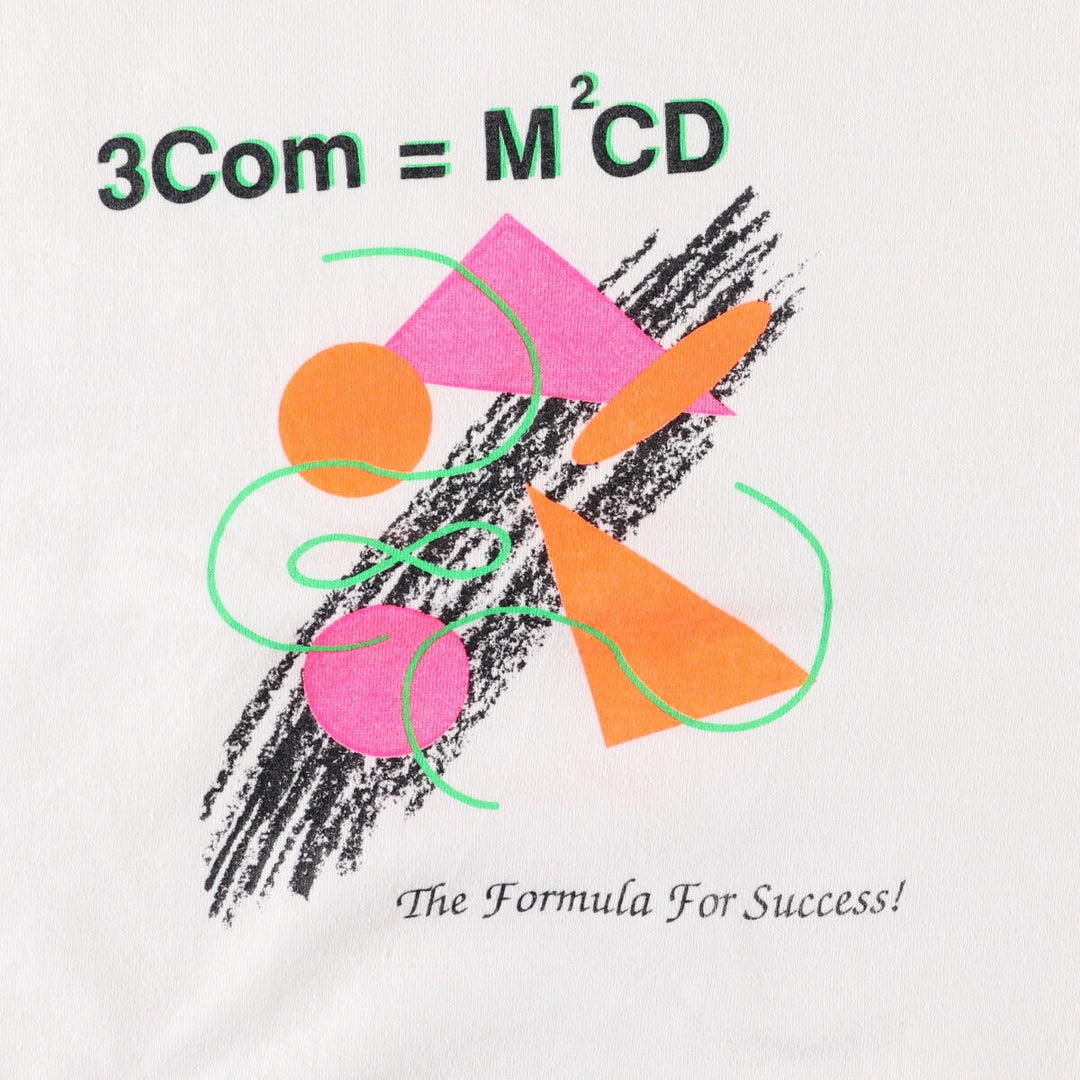 Vintage 90'S Jerseys 3Com Advertising Sweatshirt, Made in USA, Men's XL cotton white type Vintage Second Hand