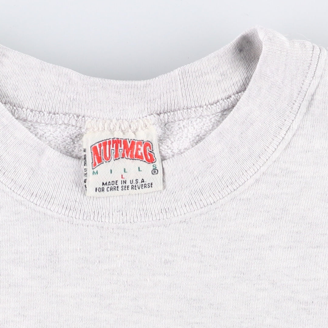 Vintage 1990'S NFL Dallas Cowboys Nutmeg Print Sweatshirt, Made in USA, Men's Size Large cotton gray type Vintage Second Hand