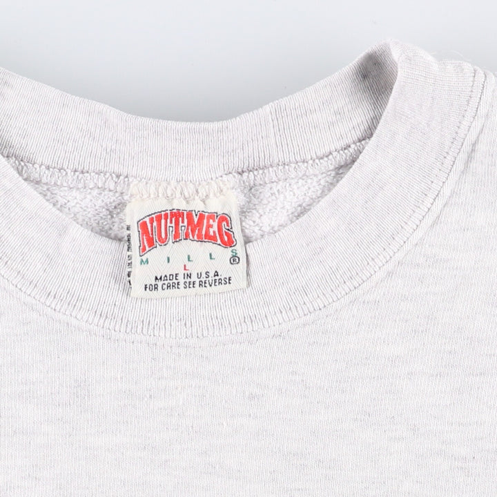 Vintage 1990'S NFL Dallas Cowboys Nutmeg Print Sweatshirt, Made in USA, Men's Size Large cotton gray type Vintage Second Hand