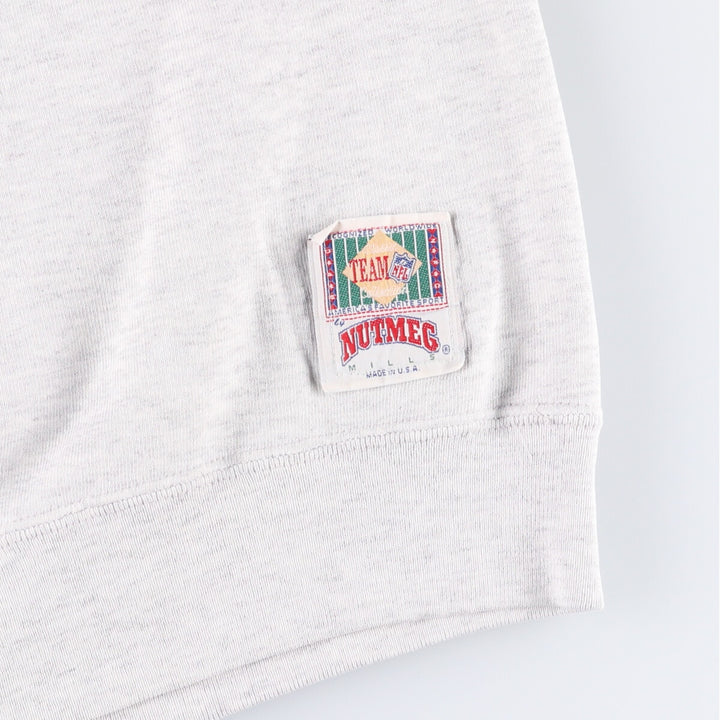 Vintage 1990'S NFL Dallas Cowboys Nutmeg Print Sweatshirt, Made in USA, Men's Size Large cotton gray type Vintage Second Hand