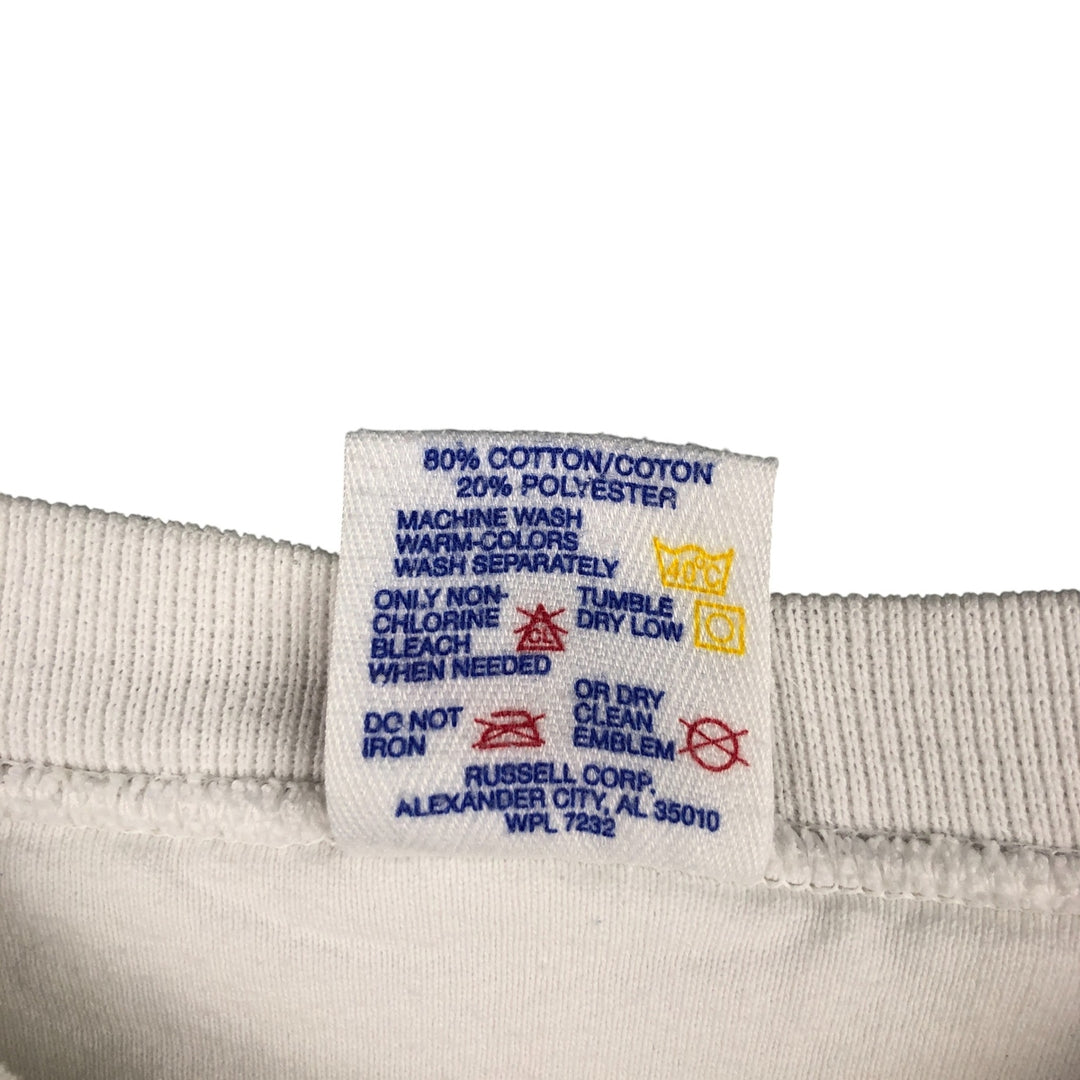 Vintage 90'S Jerzees printed sweatshirt, made in the USA, size M, men's cotton white type Vintage Second Hand