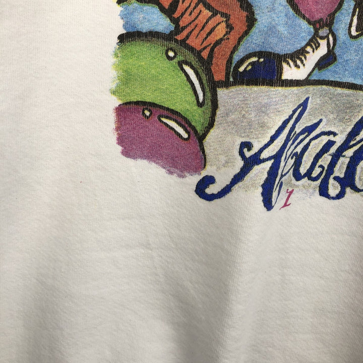 Vintage 90'S Jerzees printed sweatshirt, made in the USA, size M, men's cotton white type Vintage Second Hand