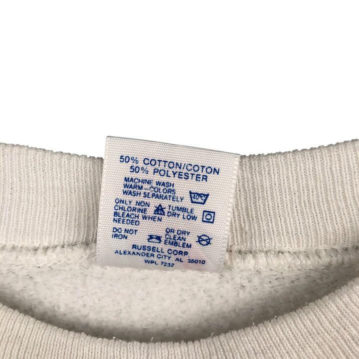 Vintage 90'S Jerzees dog print sweatshirt, made in the USA, men's size XL cotton white type Vintage Second Hand
